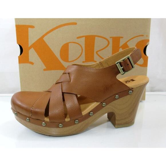 Women's Korks Wynne Platform Clog heeled Sandals Comfort Tan Size 9 - Picture 2 of 7